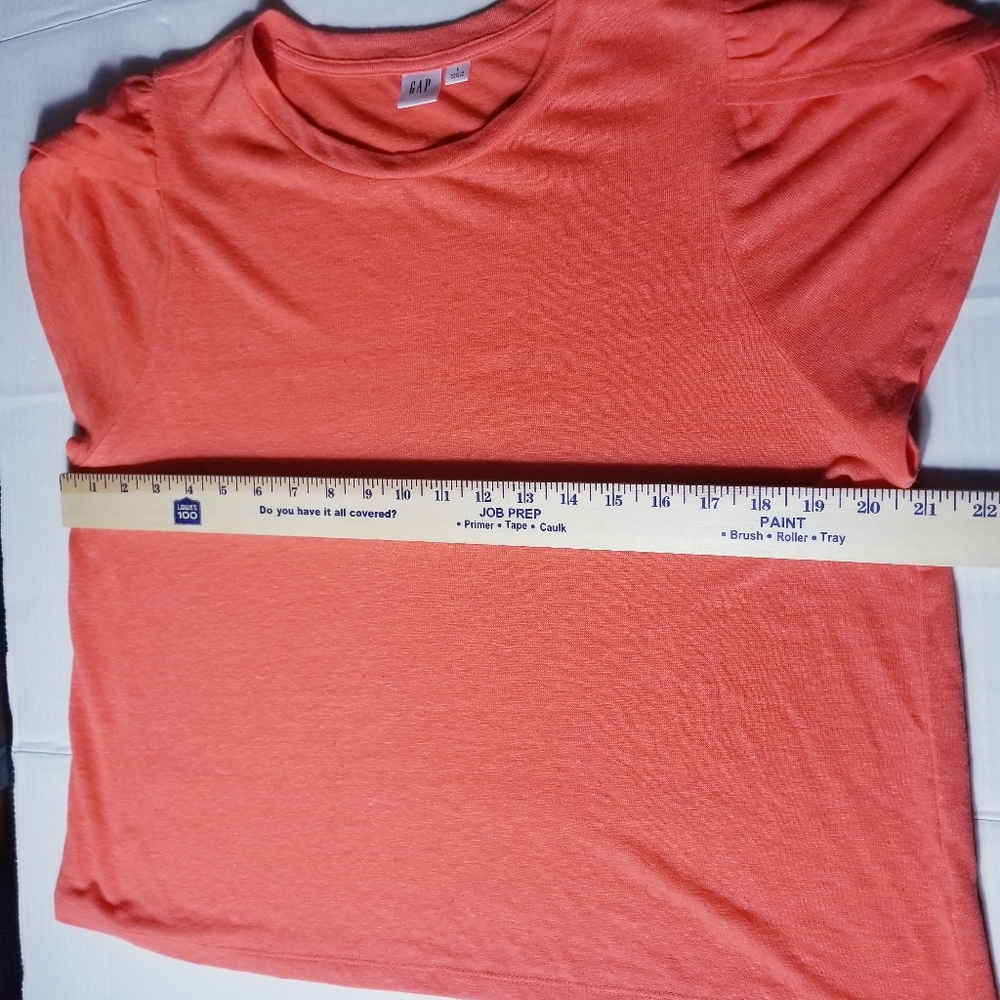 GAP WOMEN'S SHORT SLEEVE ORANGE BLOUSE SIZE LARGE - Picture 6 of 11